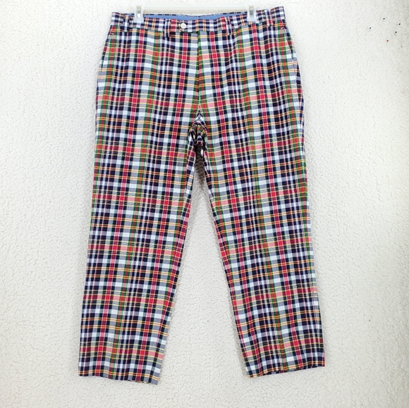 Ralph Lauren India Madras Plaid Golf Pants Relaxed Fit Mens 38x28 - Picture 12 of 12